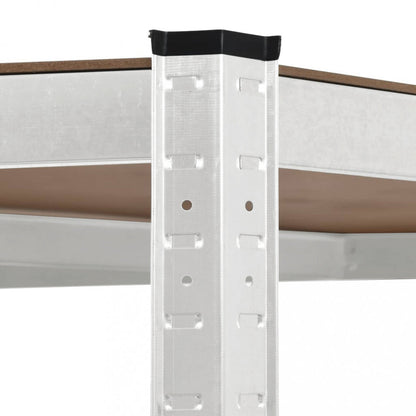 5 tier DIY Shelving H1800 x 900 x 400 With Corner Unit & 4 Storage Shelves White  Steelmates