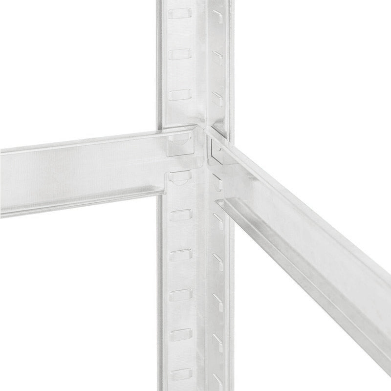 5 tier DIY Shelving H1800 x 900 x 400 With Corner Unit & 3 Storage Shelves White  Steelmates
