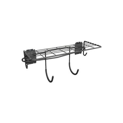 Slatwall Shelf with Two Bottom Hooks – Grey  Steelmates