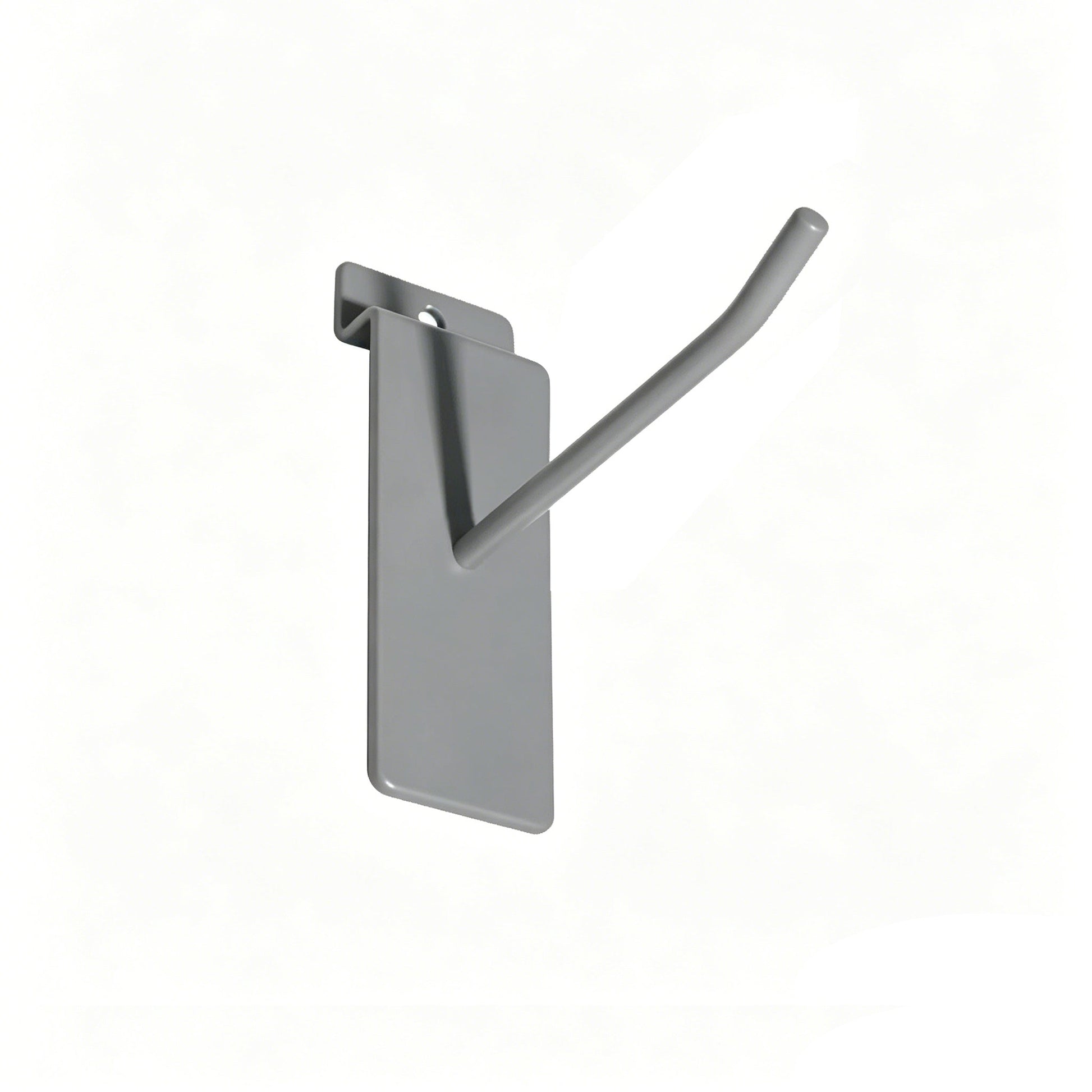 4" Single Fix Slatwall Hook – Grey  Steelmates
