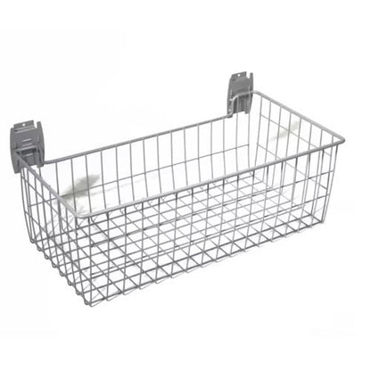 24" x 12" Slatwall Deep Basket – Grey  Steelmates