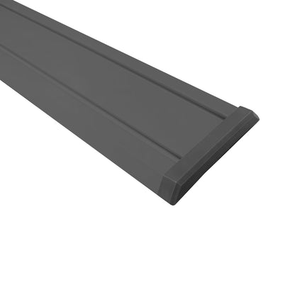 PVC Garage Track Slatwall with Caps Black