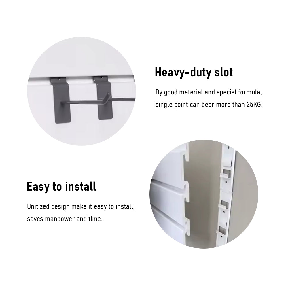 Heavy Duty PVC Garage Bracket Slatwall Black