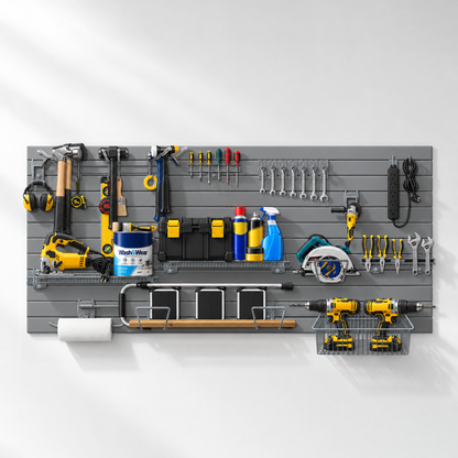 Ultimate Workshop Storage Kit – Slatwall Garage Organisation System  Steelmates