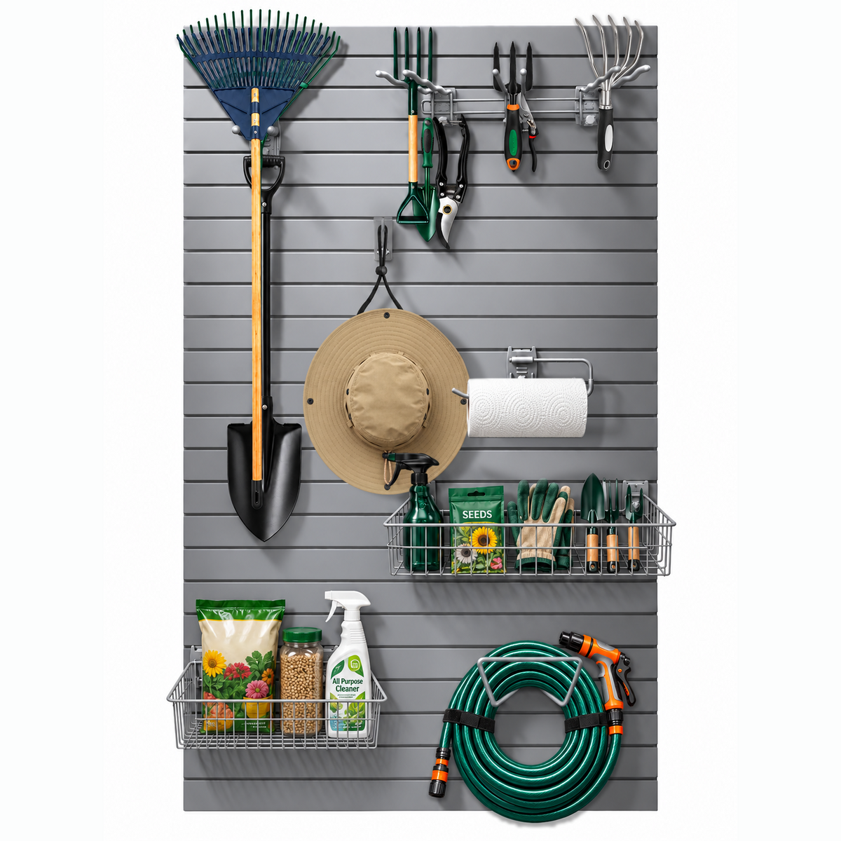 Ultimate Gardening Storage Kit – Slatwall Garden Organisation System  Steelmates