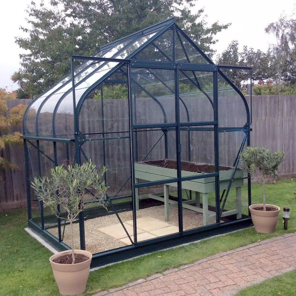 PC Curved Glasshouse 4mm toughened glass 2640 x 1950 x 2550mm  Steelmates