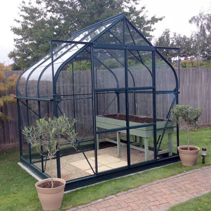 PC Curved Glasshouse 4mm toughened glass 2640 x 1950 x 2550mm  Steelmates