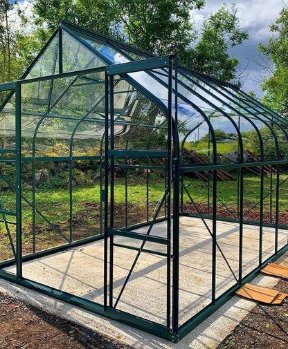 PC Curved Glasshouse 4mm toughened glass 2640 x 3830 x 2550mm Glasshouses Steelmates