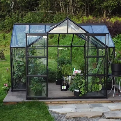 T-Shaped Glasshouse/Garden Pavilion 4mm toughened glass 3830 x 3830 x 2540 mm
