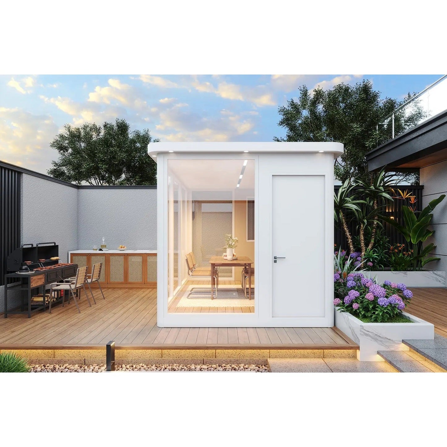 2.79 M Tall Modular Aluminium Pod Series with Insulated Glass Big Garden Sheds Steelmates