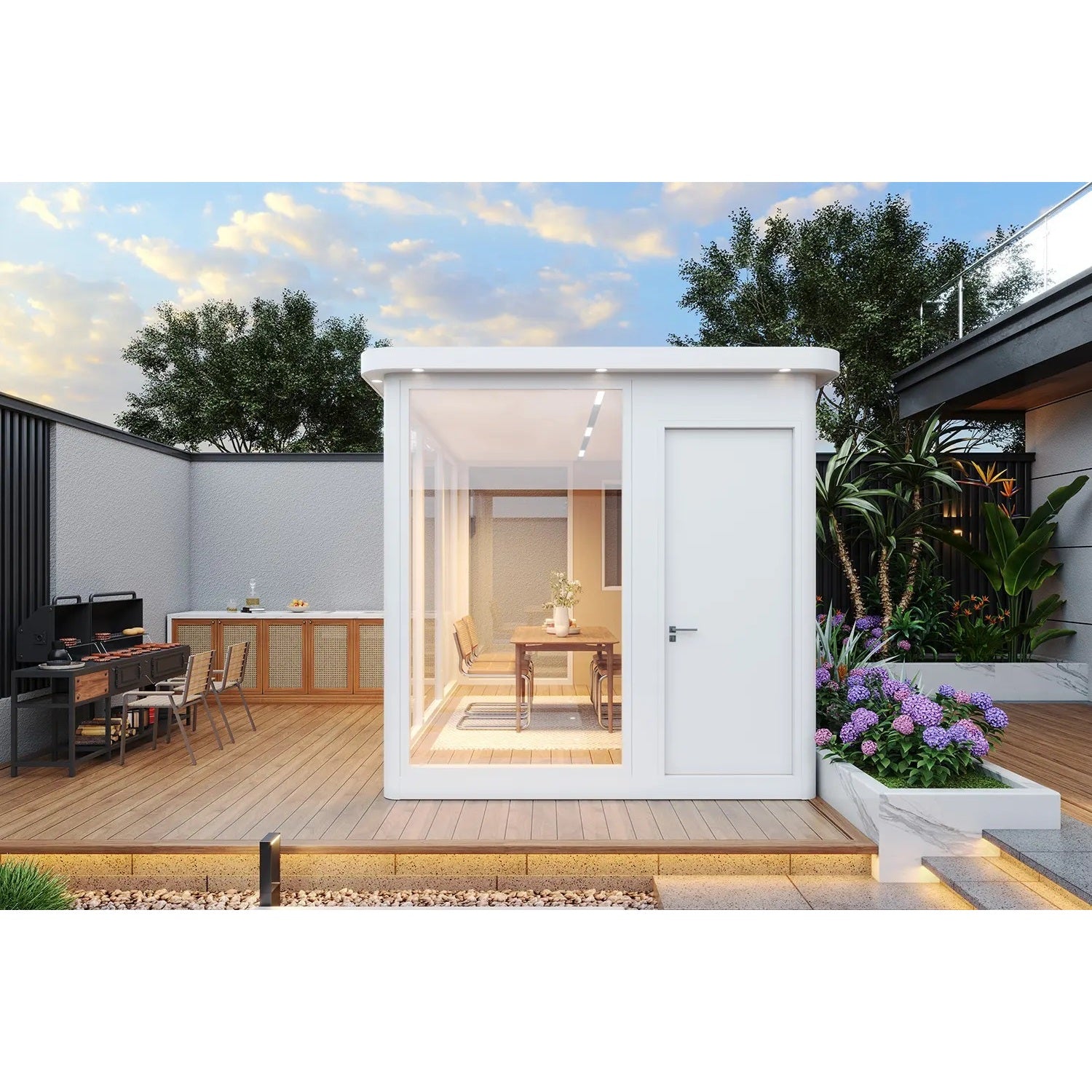 2.79 M Tall Modular Aluminium Pod Series with Insulated Glass Big Garden Sheds Steelmates