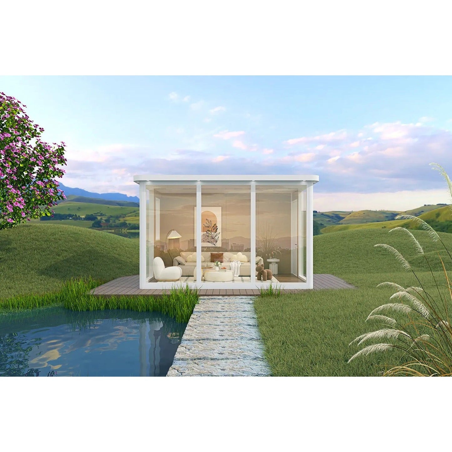 2.79 M Tall Modular Aluminium Pod Series with Insulated Glass Big Garden Sheds Steelmates