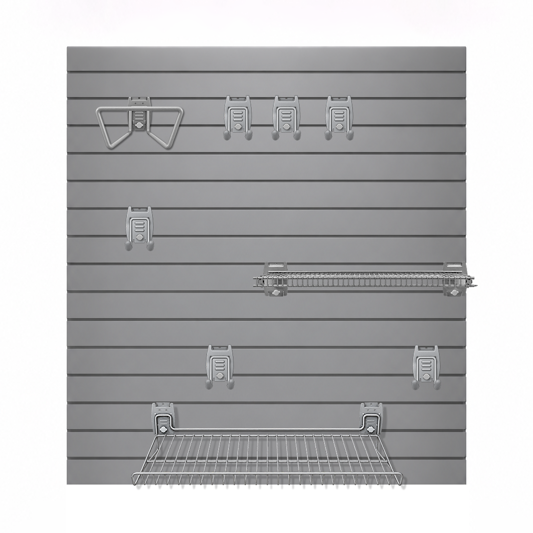 Workout Storage Kit – Slatwall Fitness Equipment Organisation System  Steelmates