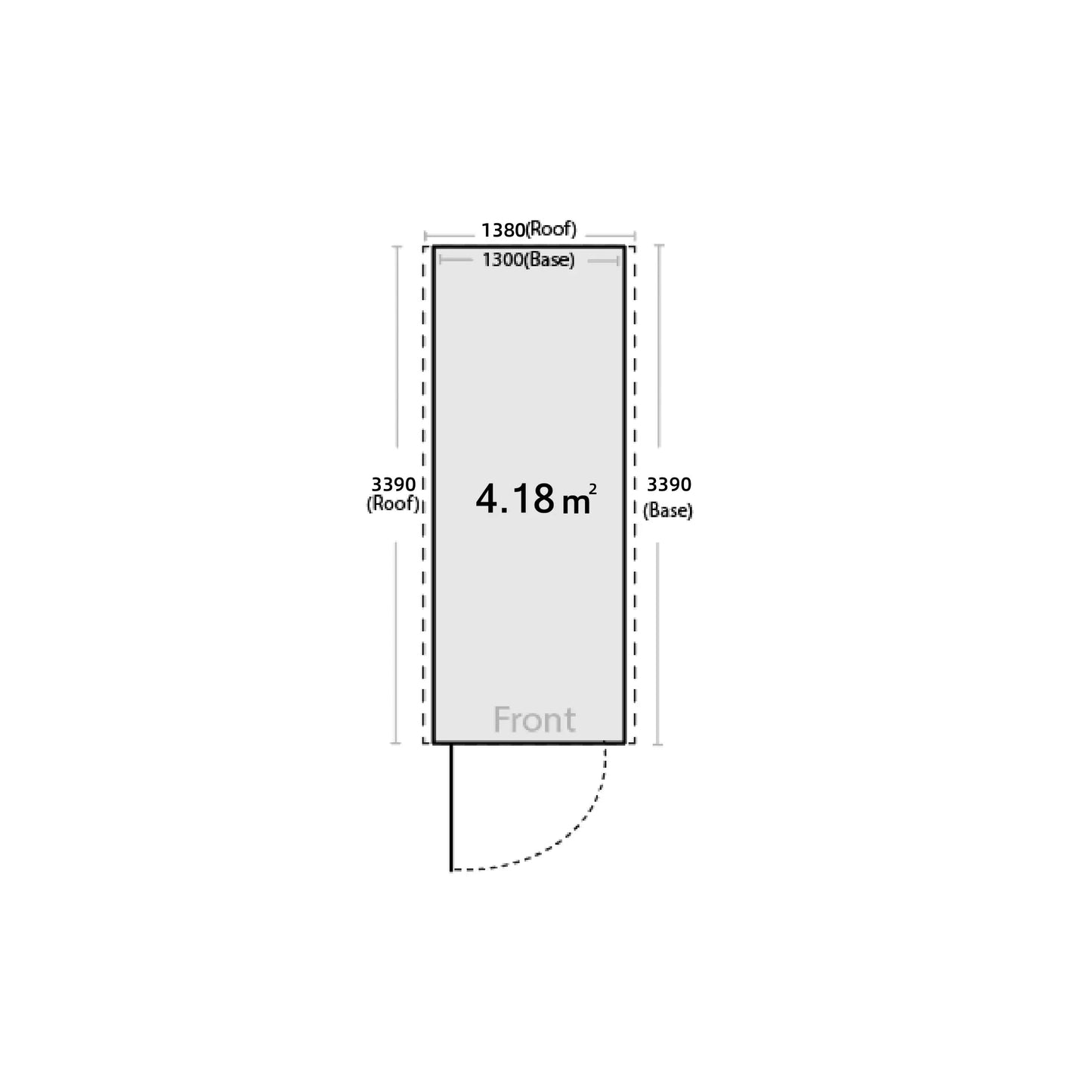 Steelmates 1.3m x 3.39m Garden Sheds Grey Steelmates