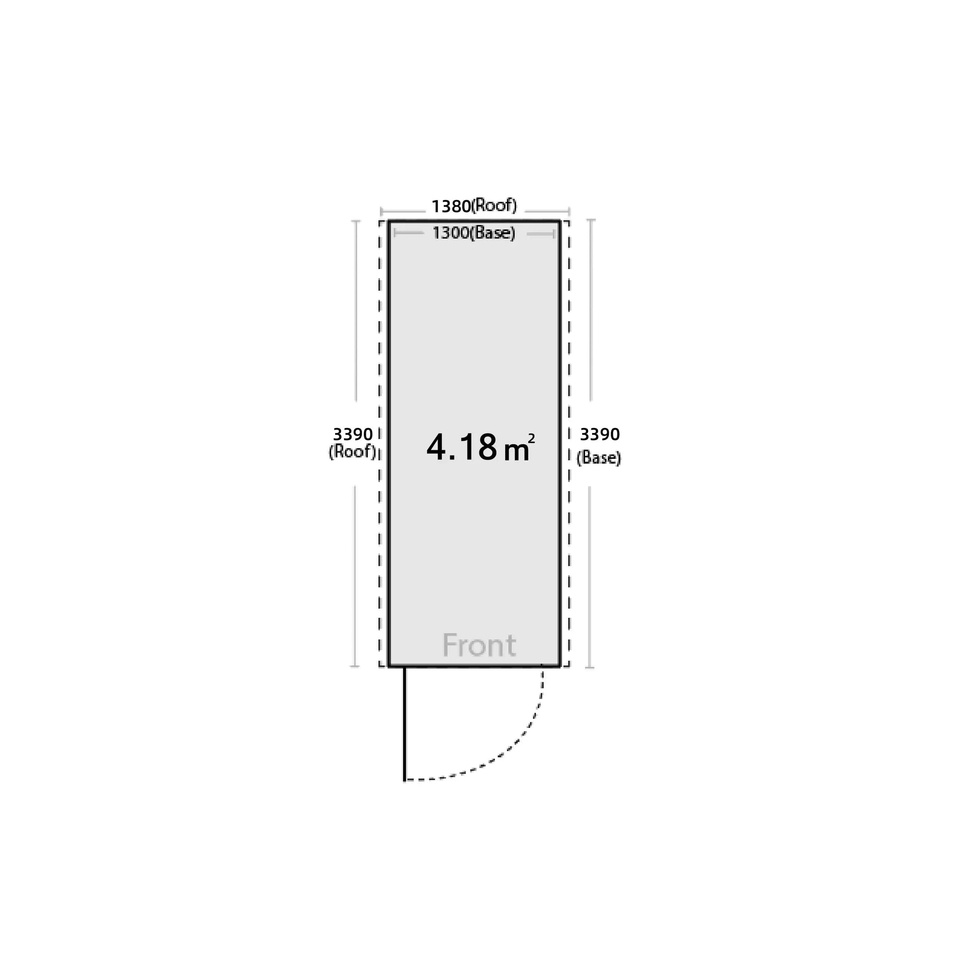 Steelmates 1.3m x 3.39m Garden Sheds Grey Steelmates