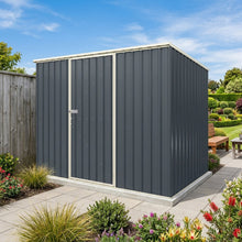 2.55m x 1.72m Garden Shed Grey Small Garden Sheds Steelmates