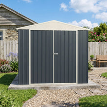 2.55m x 2.55m Garden Sheds Dark Grey  Steelmates