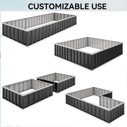 Planter box New Model with 4 layout options Grey 40cm Height - Set of two