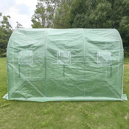 3m x 2m x 2m Tunnel (Side Open) Greenhouses Strong Galvanised Frame