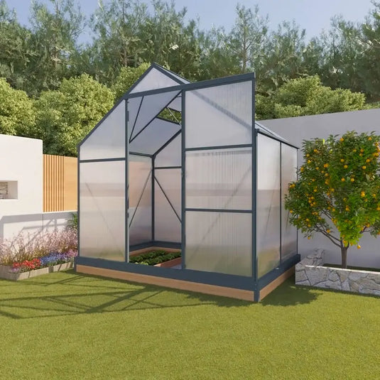 GREENHOUSE 6mm Twin Wall 2230 x 1540 x 2150mm steelmates