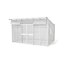 Glass Sided Greenhouse with 10mm PC Roof-271x392cm