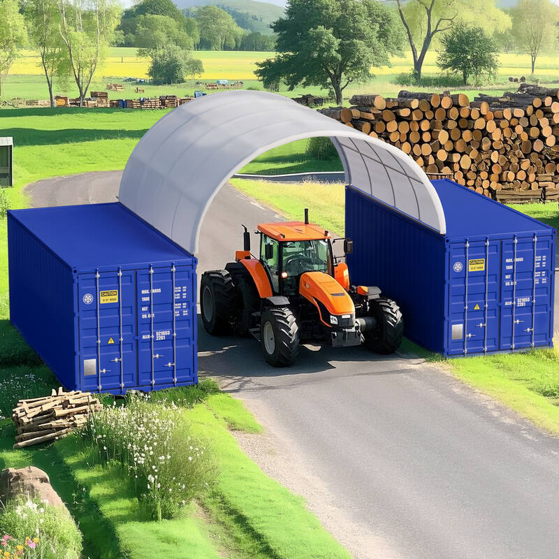 20FT Steel Structure Container Dome Shelter - 8m Length