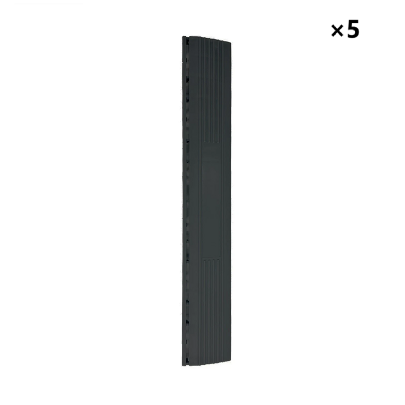 Interlocking Garage Floor Tile System Black - Male Ramps (Set of 5)