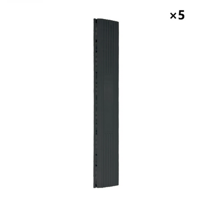 Interlocking Garage Floor Tile System Black - Male Ramps (Set of 5)