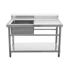 Right Table 304 Grade Stainles Steel Sink Bench with Undershelf 1000*600*850mm  steelmates