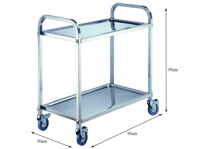 Stainless Steel 2 Tier Trolley