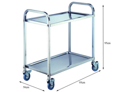 Stainless Steel 2 Tier Trolley