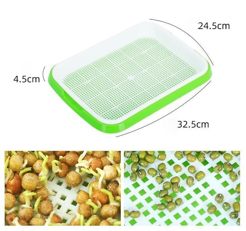 Double-Layer Hydroponic Sprout Growing Tray Set with Stand  Steelmates