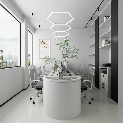 Double Garage Hexagon LED Light 4083 x 3764 mm - 23 Grid System