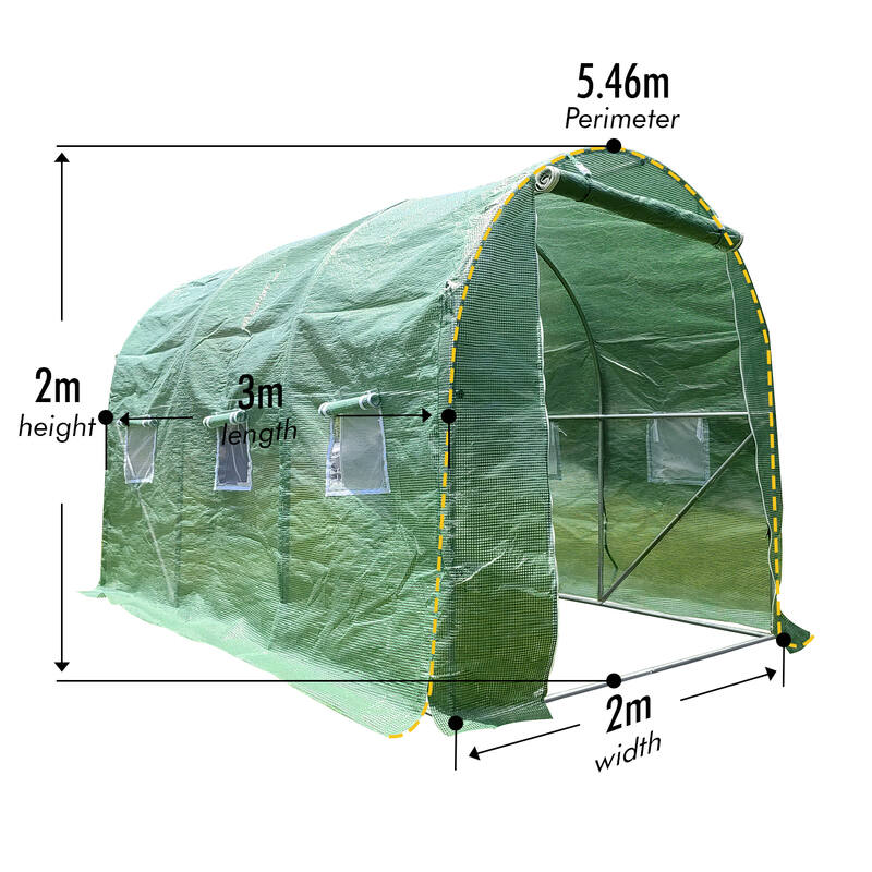 Cover for 3m x 2m x 2m Strong Tunnel (Side Open) Greenhouses