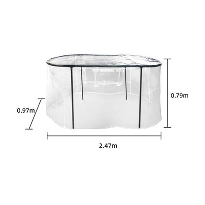 COVER FOR ALUMINUM-COATED ZINC SHEET GARDEN BED  247x79x97CM