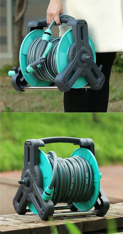 Automatic Hose Reel with 30m Reinforced Hose & High Pressure Spray Gun  Steelmates