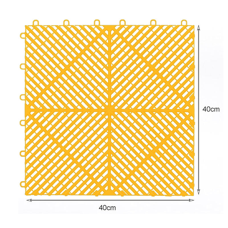 Interlocking Garage Floor Tiles 40x40x1.8 cm Deck Tile Yellow