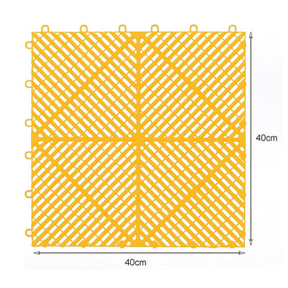 Interlocking Garage Floor Tiles 40x40x1.8 cm Deck Tile Yellow