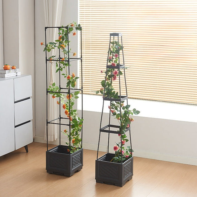 Wheeled Climbing Planter Box with Trellis
