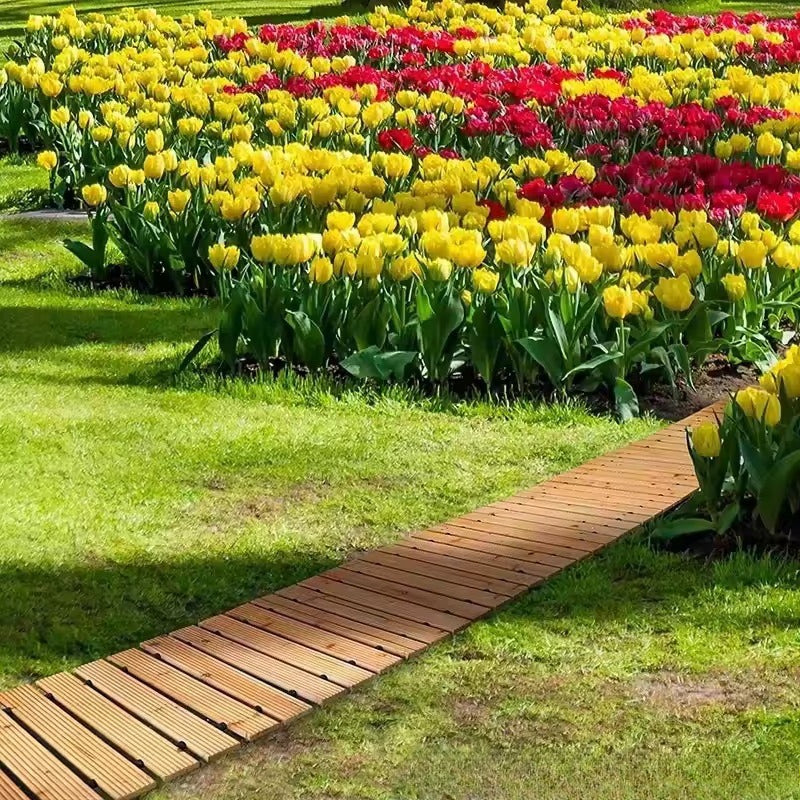 Roll Out Wooden Garden Pathway for Outdoor Walkways  Steelmates
