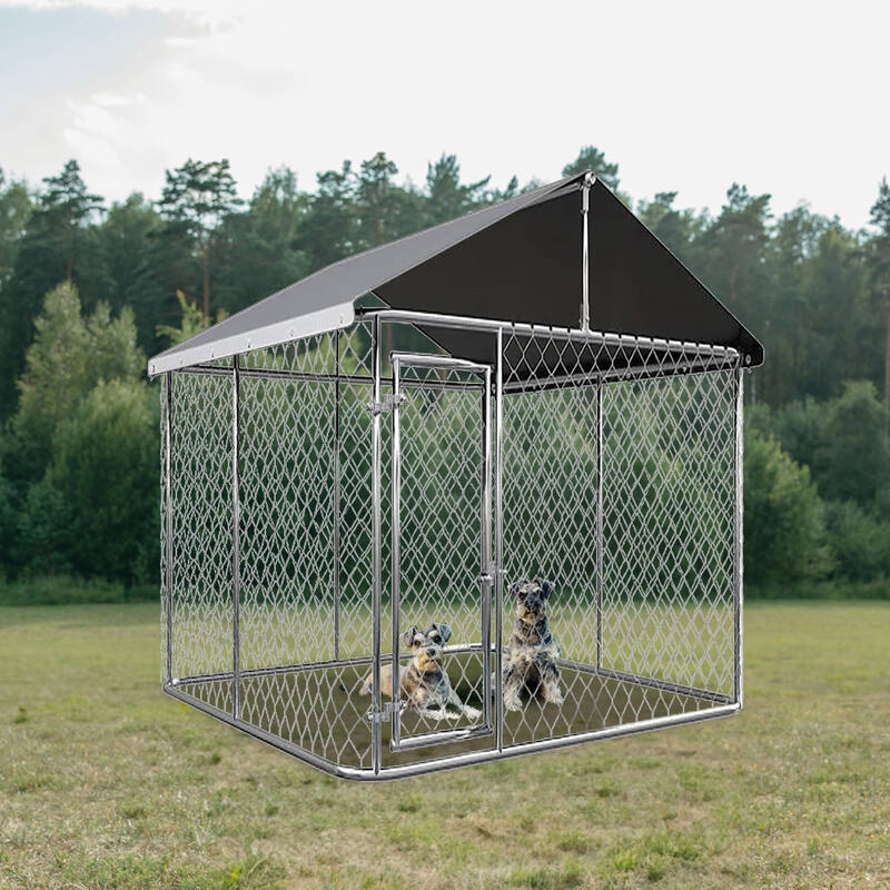 Large Dog Run Outdoor with Cover 2x5x1.8m