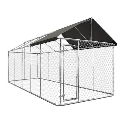 Large Dog Run Outdoor with Cover 2x5x1.8m