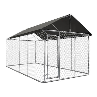 Large Dog Run Outdoor with Cover 3x4x1.8m