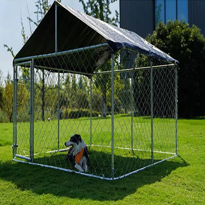 Large Dog Run Outdoor with Cover 3x6x1.8m