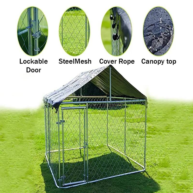 Large Dog Run Outdoor with Cover 3x4x1.8m