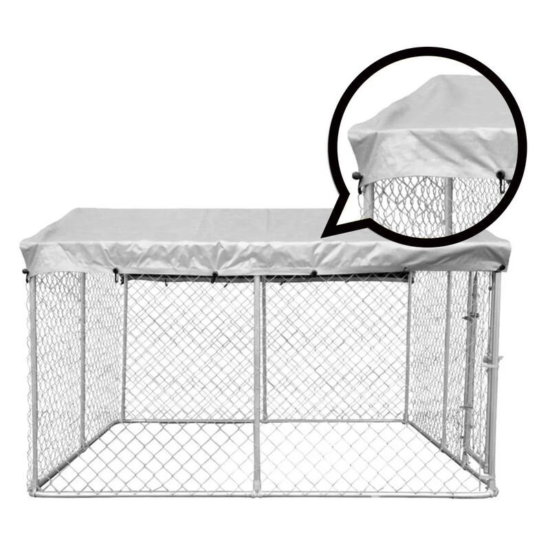 Large Dog Run Outdoor with Cover 2x5x1.8m
