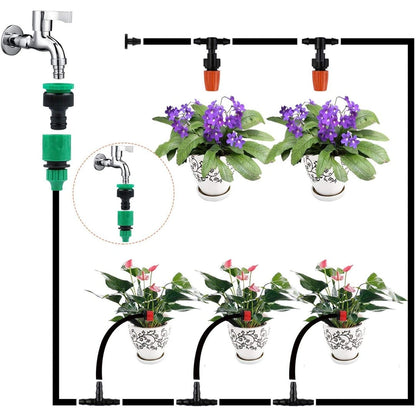 40M PVC Drip Irrigation System Kit Automatic Garden Watering & Misting Cooling Set  Steelmates