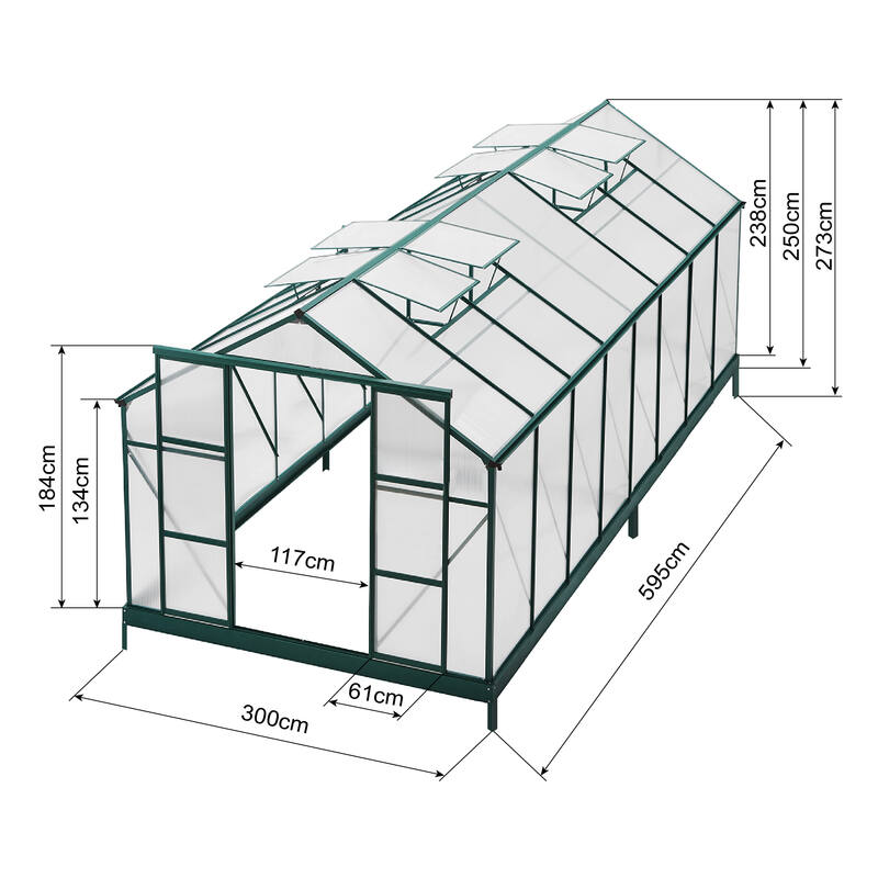 3m x 6m The Ultimate Greenhouse 6mm Twin Wall
