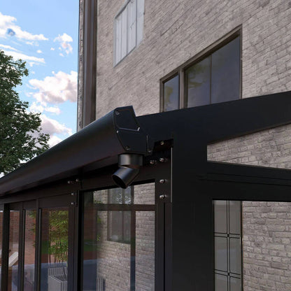 [Black] Aluminium Luxury Outdoor Sunroom Kit 10 x 14 ft