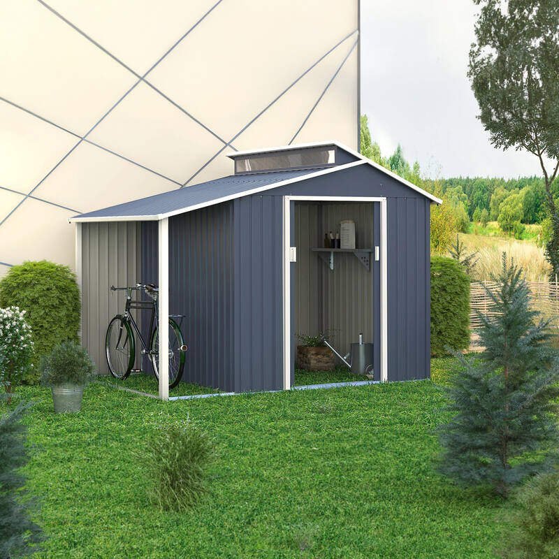 2.9m x 1.9m Garden Storage Box,Bike Shed,2-in-1
